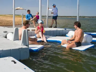 EZ Dock 10' inflatable hex-shaped raft